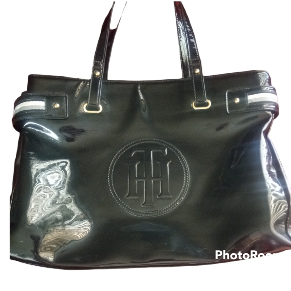 Tommy Hilfiger Patent Leather Tote Bag